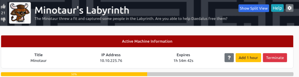 TryHackMe Minotaur's Labyrinth