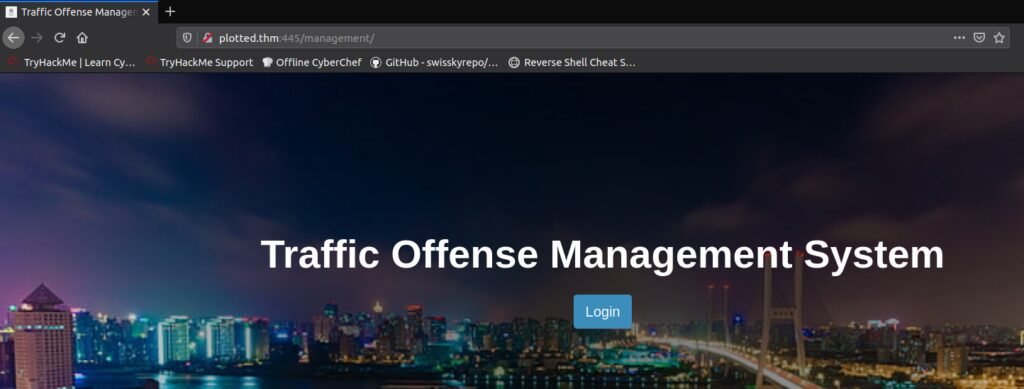 Plotted-TMS: Complete TryHackMe walkthrough 30 TOMS homepage